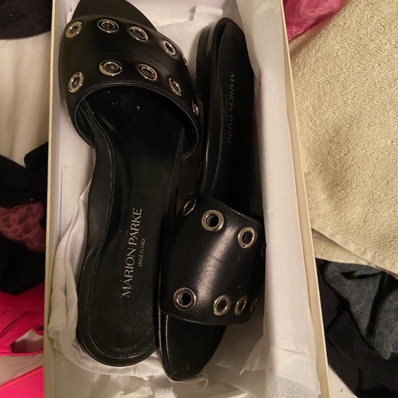 Marion Parke Sandals Size 38M ITALY/7.5US -Grommet NWT $495 - Picture 2 of 5